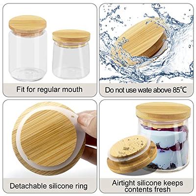 40 Pcs Yogurt Jar Lids Plastic Yogurt Container Lids Compatible with Oui  Yogurt