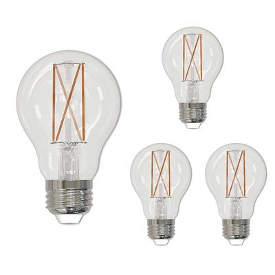 60-Watt Equivalent (2700K) A19 E26 Base LED Light Bulbs in Warm White  (4-Pack)