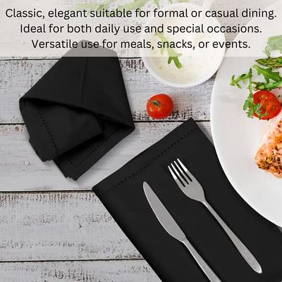 Ruvanti Fall Cloth Napkins 6 Pack 100% Cotton 18 x 18 inch Dinner Napkins,Soft & Comfortable Cotton Napkins. Table Cloth Napkins, Gray