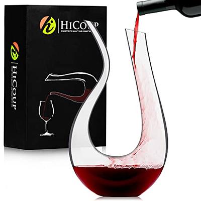 Le Chateau Wine Decanter - 100% Hand Blown Lead-Free Crystal Glass, Red Wine