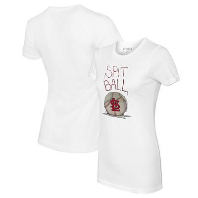 Toddler Tiny Turnip White St. Louis Cardinals Heart Lolly T-Shirt