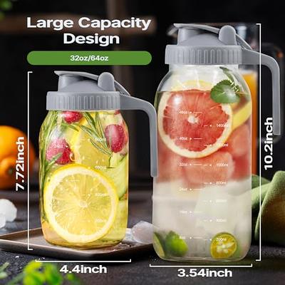 Aofmee Pitcher, 80oz Glass Pitcher, Water Pitcher with Lid, Iced Tea  Pitcher Lemonade Pitcher, Glass Carafe for Cold or Hot Beverages, Sun Tea  Jar