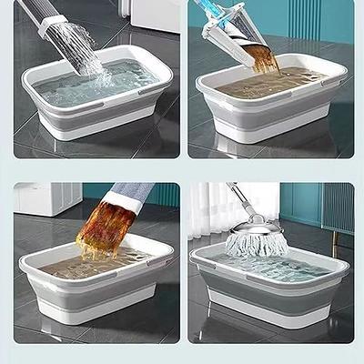 Dfcdcoo Large Flat Mop, Large Flat Mop and Bucket System Roseionly