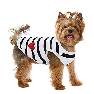 Preferhouse Pet Dog Striped T-Shirt Dogs Cats Cotton Vest Spring Summer Pet  Apparel Tee Shirt Suitable for Small and Medium Large Pets French Bulldog  Bichon - Yahoo Shopping