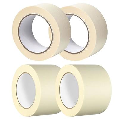 Lichamp Wide Masking Tape 2 Inches, White Masking Tape Bulk Multi Pack, General Purpose & High Performance, 1.95 Inches x 55 Yards x 4 Rolls (220