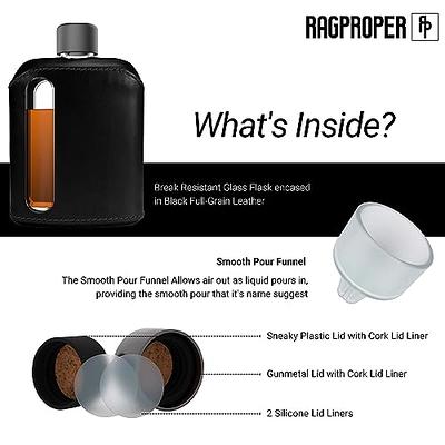 Ragproper Modern Glass Hip Flask - Durable Liquor