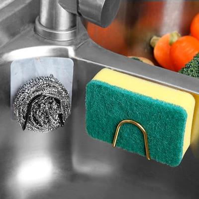 Maifan Kitchen Sink Caddy Organizer with Detachable Brush Holder, Multifunctional Sponge Holder for Kitchen Sink, Silver Dish Soap Caddy Rustproof