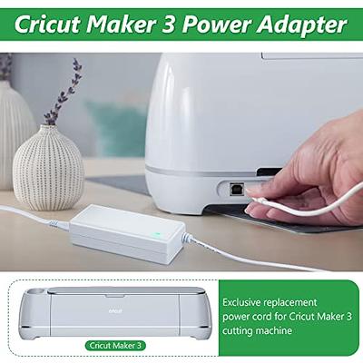  Enhon Power Adapter Compatible with Cricut Maker Cricut Explore  Air 2 Cutting Machine 18V 3A AC Power Replacement Cord Compatible with  Cricut Charger Power Supply Wall Plug Cord Replacement (White) 