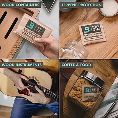 Boveda 62% RH Size 8-10 Pack Two-Way Humidity Control Packs - For Storing 1  oz - Moisture Absorber for Small Storage Containers - Humidifier Packs 