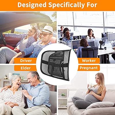 Mesh Back Support Lumbar Cushion For Home Office Chair Car Seat