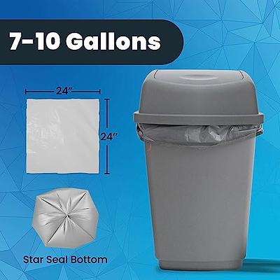 Pami Recycling Tall 13-Gallon Kitchen Drawstring Trash Bags- Extra-Strong Plastic Garbage Bags [Clear 60 Pack]- Thick Trash Can Liners for Kitchen 
