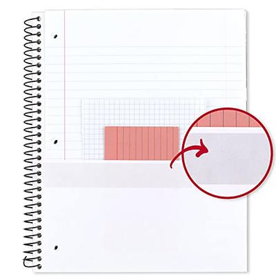 Pen+Gear Wide Rule 1-Subject Notebook, 10.5 x 8, Pink, 100 Sheets 