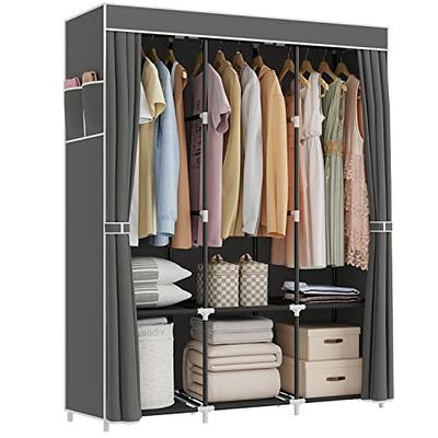 Clothing Rack with Drawers,Steel Frame, Fabric Drawers Tall Closet