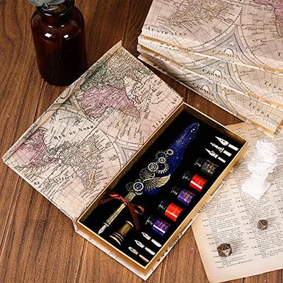 CunMei Vintage Punk Quill Pen Ink Set-Mechanical Quill Pen,5 Color Ink  Calligraphy Pen Ink Set,6 Replaceable Dip Pen Nibs-Basic Calligraphy  Kit-for Beginners and Calligraphy Lovers (Blue) - Yahoo Shopping