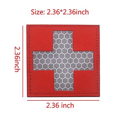  2 Pieces Reflective Cross Patch Hook and The Loop