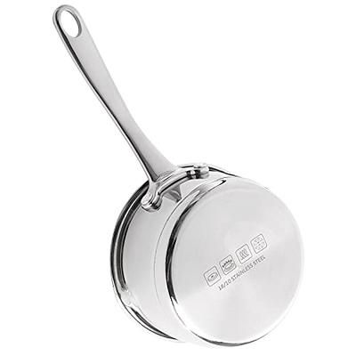 Best Deal for Small Milk Pot Fryer Pan: 304 Stainless Steel Butter Warmer