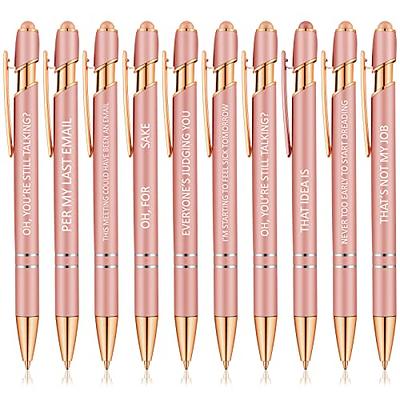10pcs Ballpoint Office Inspirational Quotes Snarky Screen Touch