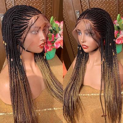  Kalyss 38 Locs Braided Wig Lace Front Braids Wig with Baby  Hair Triangle Knotless Braid Wigs for Black Women Burgundy Synthetic Curly  Wavy Full Double Lace Dreadlock Wig : Beauty