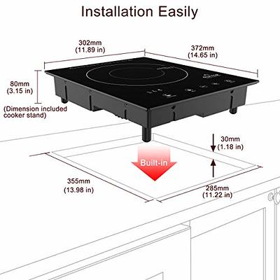  9.45inch Stainless Steel Induction Cooktop Adapter Plate, Heat  Diffuser for Glass and Electric Cooktop, Detachable Handle: Home & Kitchen