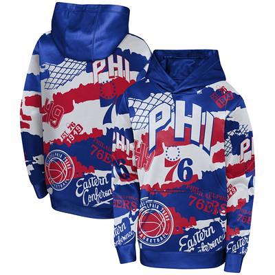 Junk Food Women's Royal La Clippers Throwback Stripe Pullover Hoodie - Royal