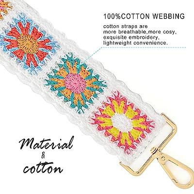 PAXMATE Purse Strap Replacement Crossbody Wide Shoulder Strap Adjustable  Guitar Straps for Handbags Crochet Flower Bag Strap