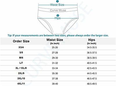 Curve Muse Womens Plus Size Cotton Mid Waist Briefs Panties