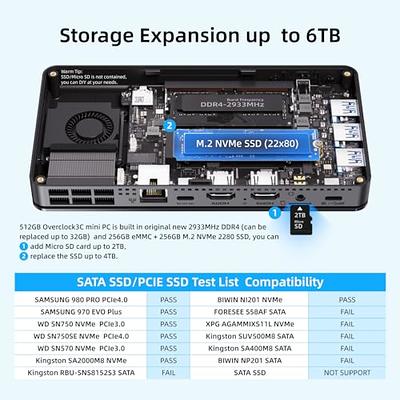 MeLE Slim Mini PC Intel J4125 8GB DDR4 256GB Industrial Computer