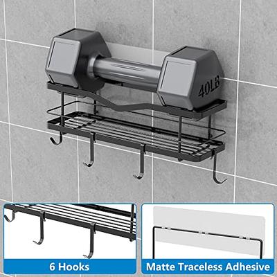 MZF 2-Pack Shower Caddy, No Drilling Adhesive Shelf, Rustproof Stainless  Steel Bathroom Organizer Storage, Shelf for Inside & Kitchen Black