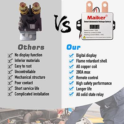 Remote Battery Isolator Switch, Dc12v 120a/200a Anti-theft Upgrade