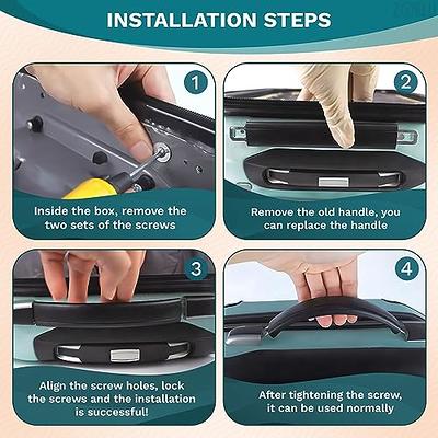 Suitcase Handle Replacement, Plastic Spare Strap Handle Grip Replacement  Part Black for Luggage Case Repair(B110)