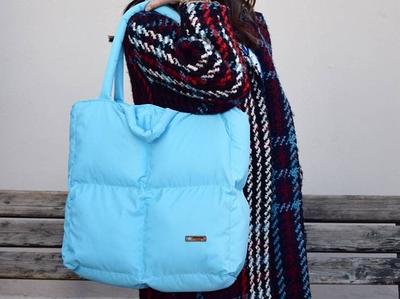 Puffer Pillow Bag Quilted Bag Handmade Puffy Tote Bag 