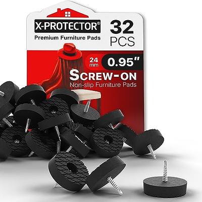 X-Protector Screw On Rubber Feet - 32 PCS 0.95 - Premium Non Slip