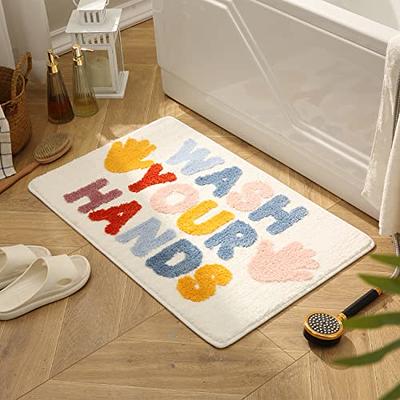 DBJOY Kids Bath Rugs Microfiber Bathroom Non-Slip Mat Washable Cute Bath Mat  for Kids Modern Absorbent Funny Letters (Wash Hands, 16X24) - Yahoo  Shopping