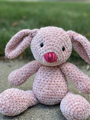 Crochet plush bunny, soft bunny toy, large stuffed rabbit