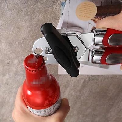 Spider Grip Can Opener, No-Trouble-Lid-Lift Manual Handheld Can Opener with Magnet, Smooth Edge Safe Cut for Beer/Tin/Bottle, Big Turning Knob