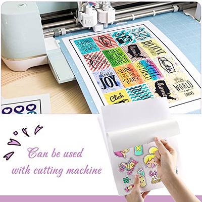 20 Glossy Sticker Paper Cricut for Inkjet Printer- Waterproof Paper  Printable Vinyl White Decal Sheets A4 - Holds Ink Beautifully & Dries  Quickly
