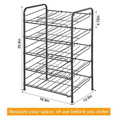 5 Tier Can Rack Organizer Holds up to 60 Cans for food Storage, Kitchen  Cabinet and Pantry,White