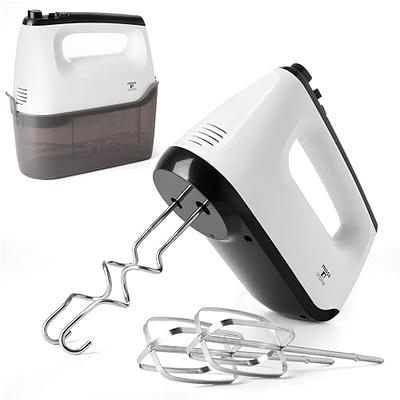 Dash SmartStore Deluxe Compact Electric Hand Mixer + Whisk and Milkshake Attachment for Whipping Mixing Cookies Brownies Cakes Dough Batters Meringues