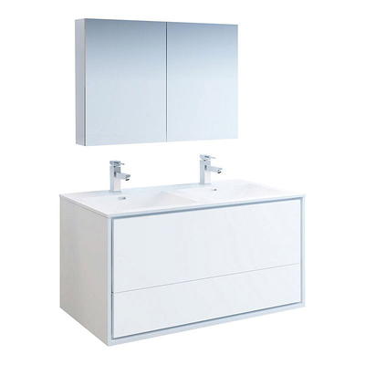 3pc Anza Multi Storage Vanity Set with Tri Fold Mirror and Stool White -  HOMES: Inside + Out