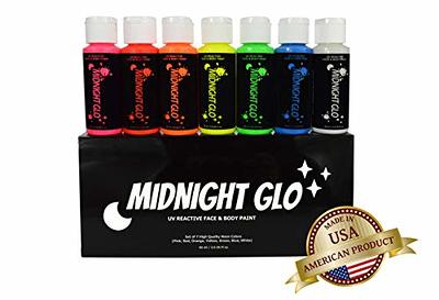 UV Neon Face & Body Paint Glow Kit 6 Bottles 0.75 Oz. Each Top