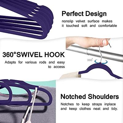 MIZGI Premium Velvet Hangers (50 Pack) Heavyduty - Non Slip Felt Hangers -  Velvet Suit Hangers Black - Chrome Hooks,Space Saving Clothes Hangers -  Yahoo Shopping