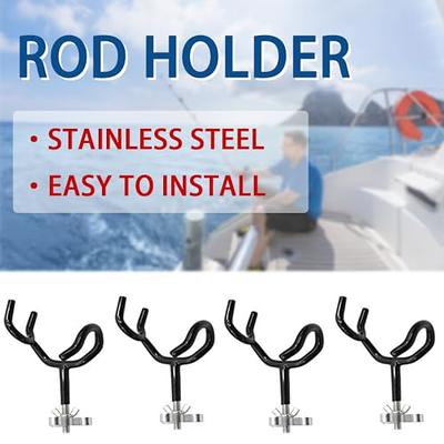 4PCS Sure Grip Steel 20 Degree Angle Rod Holder with Mounting Base