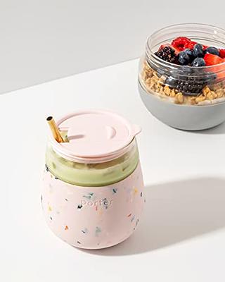 W&P Porter Seal Tight Glass Food Storage Container with Lid, Terrazzo Cream  16oz, Leak & Spill Proof Meal Prep Container, Microwave & Dishwasher Safe