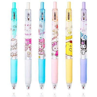 FourFine 6 Pcs Kawaii Pens Anime Kitty Pen Merchandise Black Ink