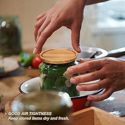 Leak-proof Bamboo Jar Lids With Straw Hole For Mason Canning Jars
