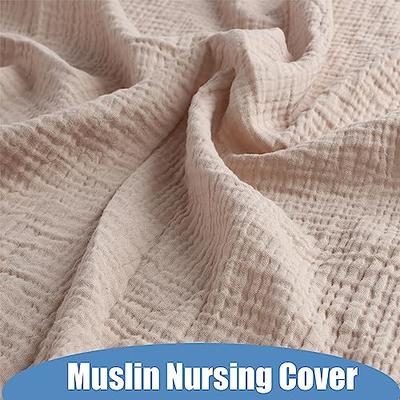 Nursing Covers for Breastfeeding, Breathable Breast Feeding Cover for Mom,  Muslin Breastfeeding Cover Up with Wire Hoop for Women, Baby Essentials