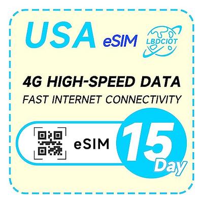 T-Mobile Brand USA Prepaid Travel SIM Card Unlimited Call, Text and 4G LTE  Data (for use in USA only) (for Phone use only. NOT for Modem/WiFi Devices)