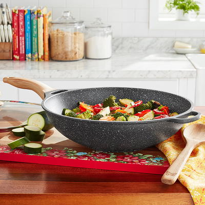 The Pioneer Woman Prairie Signature 14 inch Cast Aluminum Wok, Charcoal  Speckle - Yahoo Shopping