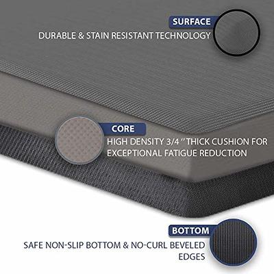 Sweet Home Stores Ribbed Waterproof Non-Slip Rubber Back Solid Runner Rug 2 ft. W x 4 ft. L Gray Polyester Garage Flooring