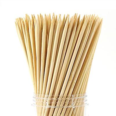 12 Natural Bamboo Wood Barbecue Skewers for Kabob, Appetizer